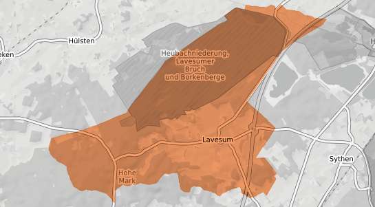 Mietspiegelkarte Haltern am See Lavesum